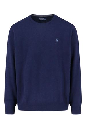 Maglione blu navy in cotone RALPH LAUREN | 710974148001NAVY